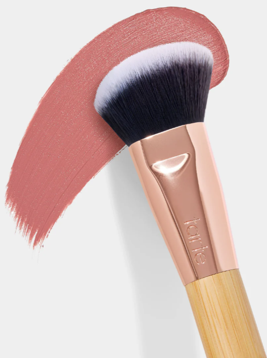 concealer paw brush - angled for seamless application