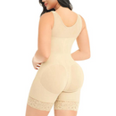 Women's shaping girdle with abdominal control, full body shaper that lifts the buttocks and has a zipper at the crotch