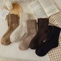 Nyzfexk women's mid-calf socks, plain, soft, comfortable and warm for winter, ideal for everyday wear.