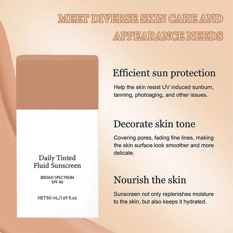 Daily Tinted Fluid Sunscreen 50ml Spf Facial